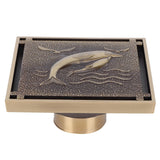Antique Copper Waste Floor Drain Shower Bathroom Floor Drain Cover for Hotel Bath Accessories