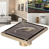 Antique Copper Waste Floor Drain Shower Bathroom Floor Drain Cover for Hotel Bath Accessories - Extra Image