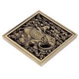 Floor Drain Antique Full Copper Shower Drain Kit for Kitchen Bathroom Toilet Hotel - Side View