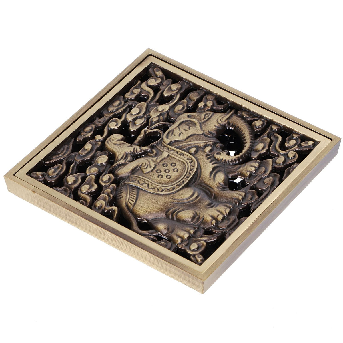 Floor Drain Antique Full Copper Shower Drain Kit for Kitchen Bathroom Toilet Hotel