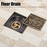 Floor Drain Antique Full Copper Shower Drain Kit for Kitchen Bathroom Toilet Hotel - Extra Image