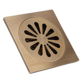 Floor Drain Set European Style Antique Copper Shower Drain Bathroom Toilet Accessory - Side View