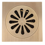 Floor Drain Set European Style Antique Copper Shower Drain Bathroom Toilet Accessory