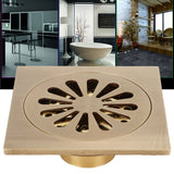 Floor Drain Set European Style Antique Copper Shower Drain Bathroom Toilet Accessory