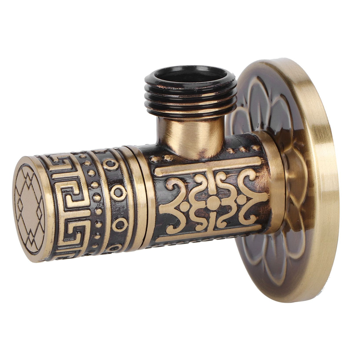 G1/2 External Thread Faucet Angle Valve Thickening Retro Brass Water Stop Valve Faucet Fittings
