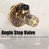 G1/2 External Thread Faucet Angle Valve Thickening Retro Brass Water Stop Valve Faucet Fittings