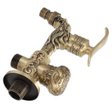G1/2 Wall Mounted Washing Machine Faucet Brass Retro Hot Cold Water Tap Bathroom Supplies