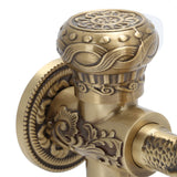 G1/2 Wall Mounted Washing Machine Faucet Brass Retro Hot Cold Water Tap Bathroom Supplies
