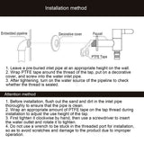 G1/2 Wall Mounted Washing Machine Faucet Brass Retro Hot Cold Water Tap Bathroom Supplies - Extra Image