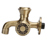 G1/2 Wall Mounted Laundry Bathroom Washing Machine Water Faucet Hot and Cold Water Tap - Rear View