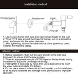 G1/2 Wall Mounted Laundry Bathroom Washing Machine Water Faucet Hot and Cold Water Tap