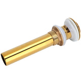 Gold Sink Drain without Overflow Anti Clog Bathroom Faucet Wash Basin Drain Stopperwith Hole