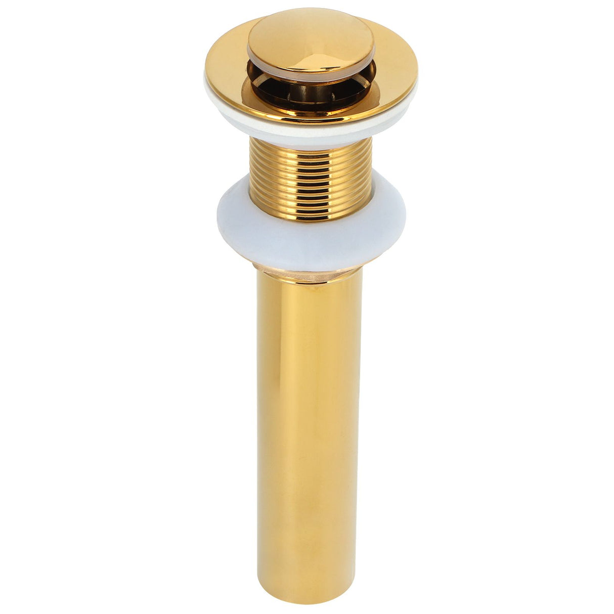 Gold Sink Drain without Overflow Anti Clog Bathroom Faucet Wash Basin Drain Stopperwithout Hole