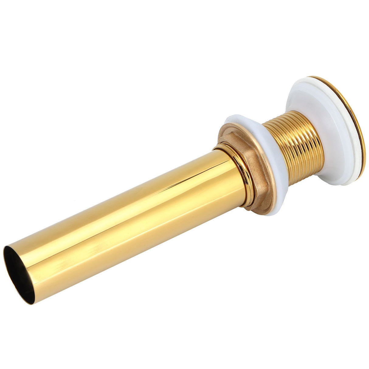 Gold Sink Drain without Overflow Anti Clog Bathroom Faucet Wash Basin Drain Stopperwithout Hole