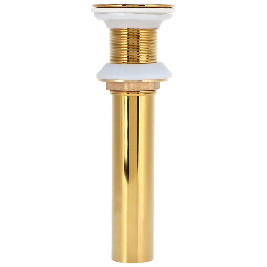 Gold Sink Drain without Overflow Anti Clog Bathroom Faucet Wash Basin Drain Stopperwithout Hole