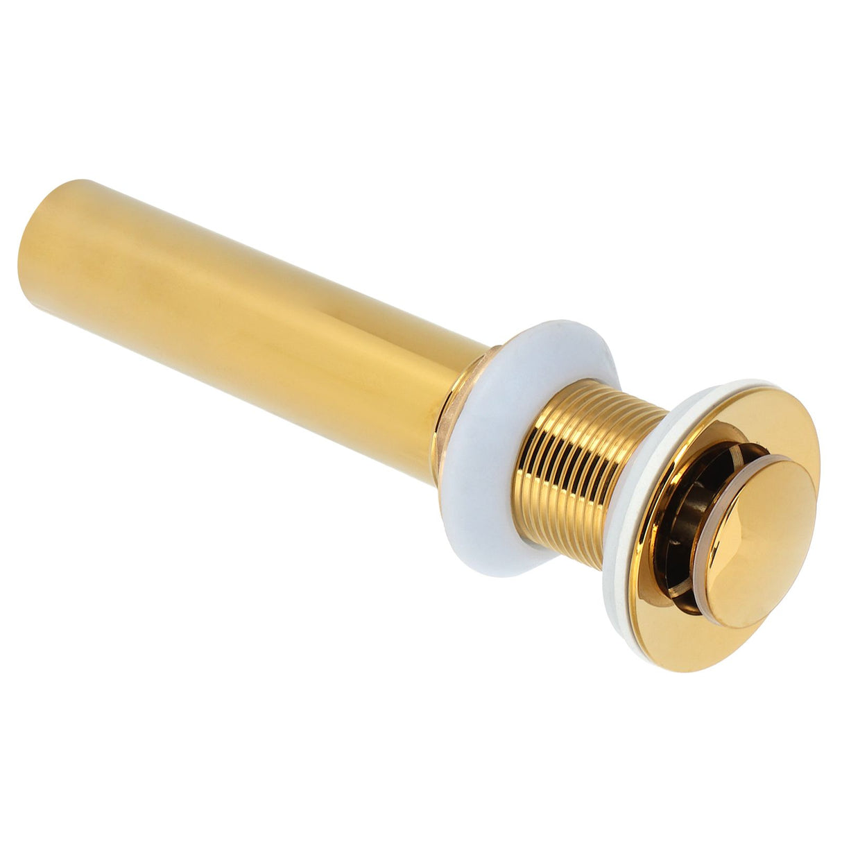Gold Sink Drain without Overflow Anti Clog Bathroom Faucet Wash Basin Drain Stopperwithout Hole