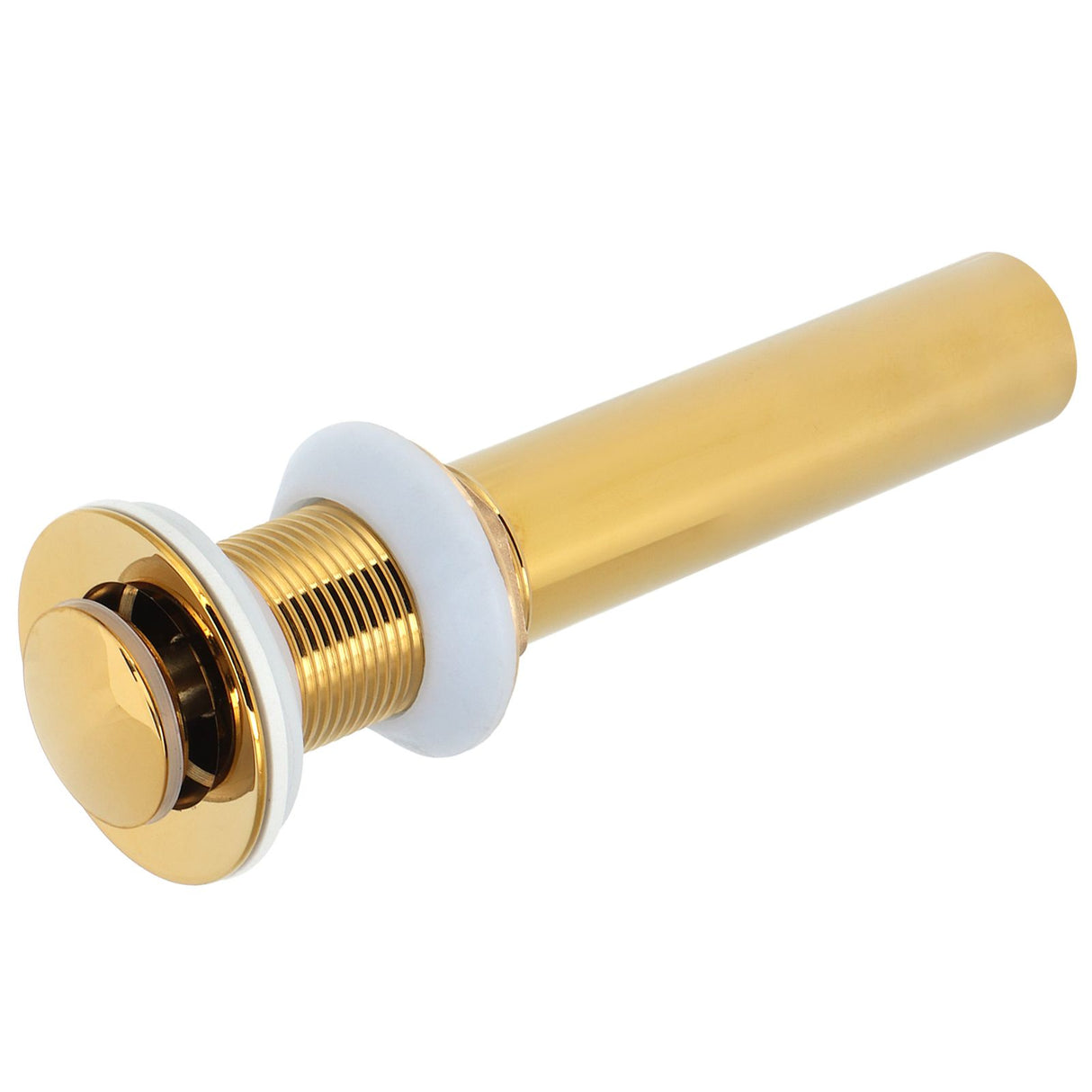 Gold Sink Drain without Overflow Anti Clog Bathroom Faucet Wash Basin Drain Stopperwithout Hole