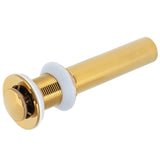 Gold Sink Drain without Overflow Anti Clog Bathroom Faucet Wash Basin Drain Stopperwithout Hole - Low Angle