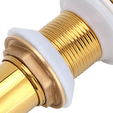 Gold Sink Drain without Overflow Anti Clog Bathroom Faucet Wash Basin Drain Stopperwithout Hole