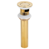 Wash Basin Sink Drain Anti Clogging Bathroom Drainer Stopper Accessories Non Overflow Gold(Flap with Hole ) - Side View