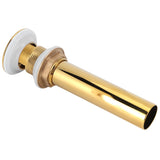 Wash Basin Sink Drain Anti Clogging Bathroom Drainer Stopper Accessories Non Overflow Gold(Flap with Hole ) - Top-Down View