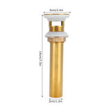 Wash Basin Sink Drain Anti Clogging Bathroom Drainer Stopper Accessories Non Overflow Gold(Flap with Hole )