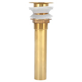 Wash Basin Sink Drain Anti Clogging Bathroom Drainer Stopper Accessories Non Overflow Gold(Flap without Hole )