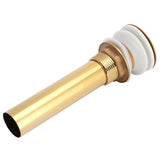 Wash Basin Sink Drain Anti Clogging Bathroom Drainer Stopper Accessories Non Overflow Gold(Flap without Hole ) - Front View