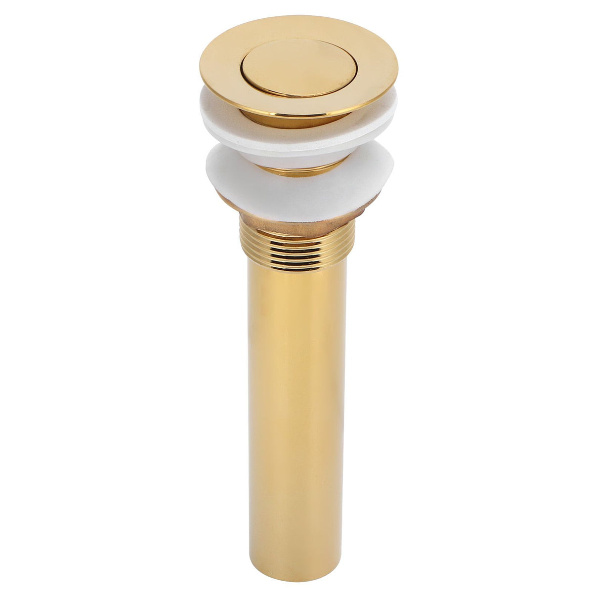 Wash Basin Sink Drain Anti Clogging Bathroom Drainer Stopper Accessories Non Overflow Gold(Flap without Hole )