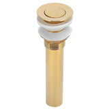 Wash Basin Sink Drain Anti Clogging Bathroom Drainer Stopper Accessories Non Overflow Gold(Flap without Hole )