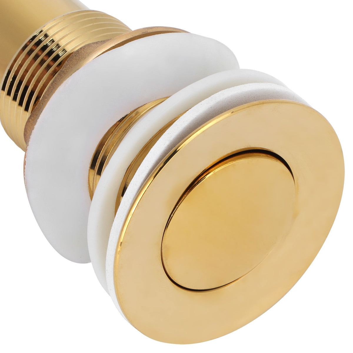 Wash Basin Sink Drain Anti Clogging Bathroom Drainer Stopper Accessories Non Overflow Gold(Flap without Hole )
