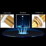 Wash Basin Sink Drain Anti Clogging Bathroom Drainer Stopper Accessories Non Overflow Gold(Flap without Hole )