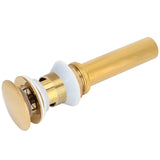Bathroom Sink Drain Anti Clog Basin Brass Bounce Draining Stopper Bathroom AccessoryWith Hole - Top-Down View