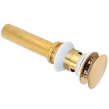 Bathroom Sink Drain Anti Clog Basin Brass Bounce Draining Stopper Bathroom AccessoryWith Hole - Rear View