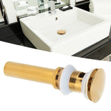 Bathroom Sink Drain Anti Clog Basin Brass Bounce Draining Stopper Bathroom AccessoryWith Hole - Extra Image