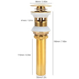 Bathroom Sink Drain Anti Clog Basin Brass Bounce Draining Stopper Bathroom AccessoryWith Hole