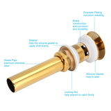 Bathroom Sink Drain Anti Clog Basin Brass Bounce Draining Stopper Bathroom AccessoryWith Hole - Extra Image