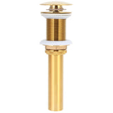 Bathroom Sink Drain Anti Clog Basin Brass Bounce Draining Stopper Bathroom AccessoryWithout Hole