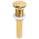 Bathroom Sink Drain Anti Clog Basin Brass Bounce Draining Stopper Bathroom AccessoryWithout Hole - Top-Down View