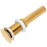 Bathroom Sink Drain Anti Clog Basin Brass Bounce Draining Stopper Bathroom AccessoryWithout Hole - Rear View