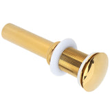 Bathroom Sink Drain Anti Clog Basin Brass Bounce Draining Stopper Bathroom AccessoryWithout Hole - Close-Up Angle