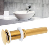 Bathroom Sink Drain Anti Clog Basin Brass Bounce Draining Stopper Bathroom AccessoryWithout Hole