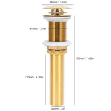 Bathroom Sink Drain Anti Clog Basin Brass Bounce Draining Stopper Bathroom AccessoryWithout Hole