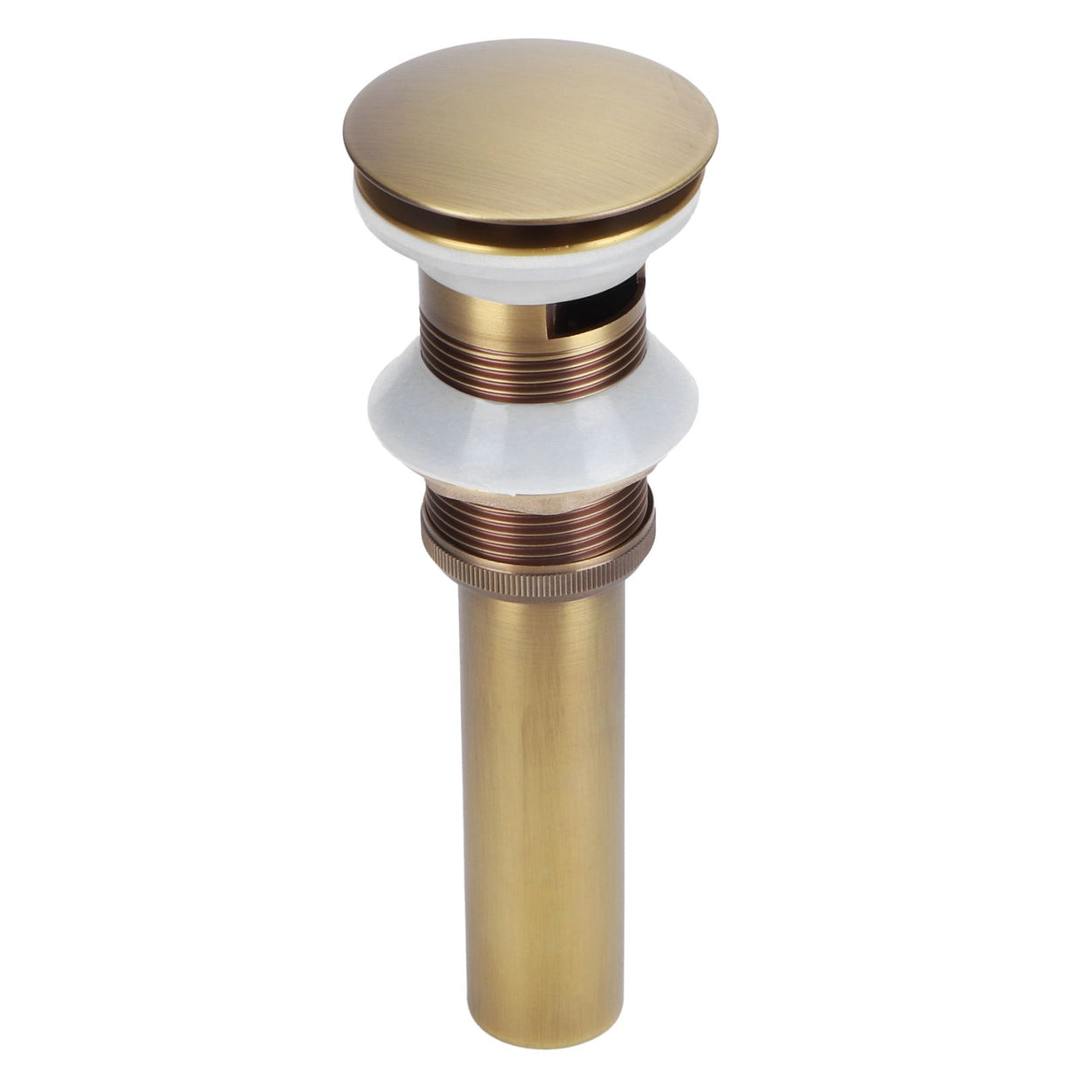 Brass Popup Drain Stopper Bathroom Basin Sink Draining Without Overflow AccessoryAntique Big Bouncing with Hole