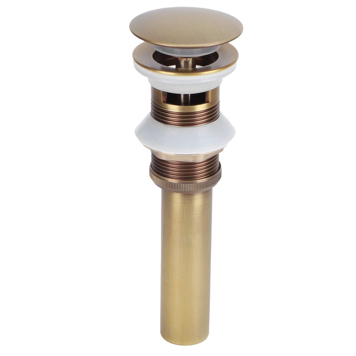 Brass Popup Drain Stopper Bathroom Basin Sink Draining Without Overflow AccessoryAntique Big Bouncing with Hole