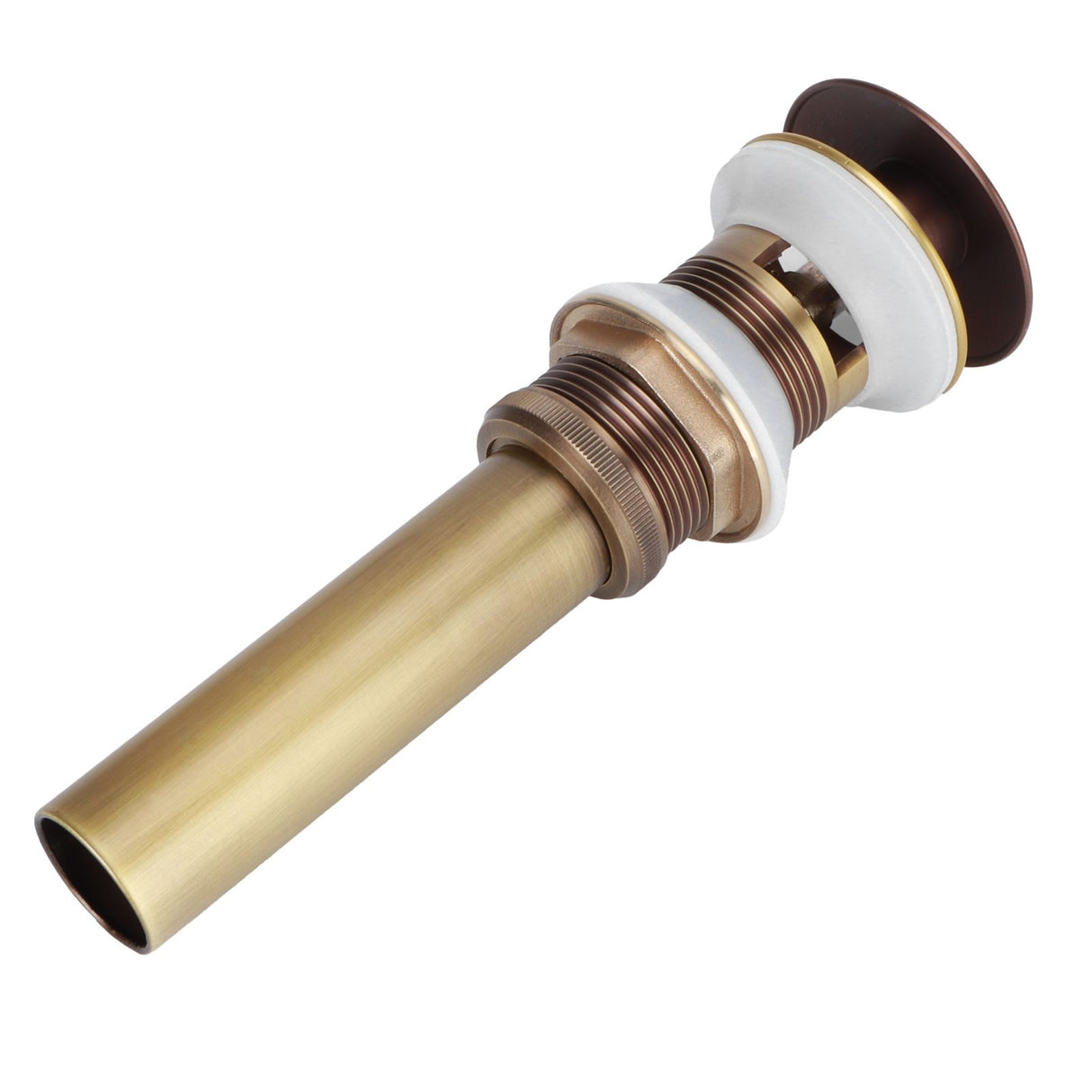 Brass Popup Drain Stopper Bathroom Basin Sink Draining Without Overflow AccessoryAntique Big Bouncing with Hole