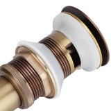 Brass Popup Drain Stopper Bathroom Basin Sink Draining Without Overflow AccessoryAntique Big Bouncing with Hole