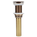 Brass Popup Drain Stopper Bathroom Basin Sink Draining Without Overflow AccessoryAntique Big Bouncing Without Hole