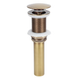 Brass Popup Drain Stopper Bathroom Basin Sink Draining Without Overflow AccessoryAntique Big Bouncing Without Hole