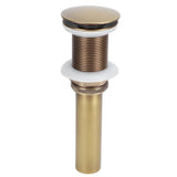 Brass Popup Drain Stopper Bathroom Basin Sink Draining Without Overflow AccessoryAntique Big Bouncing Without Hole